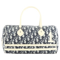 Christian Dior Vintage Trotter Boston Bag Diorissimo Canvas Medium