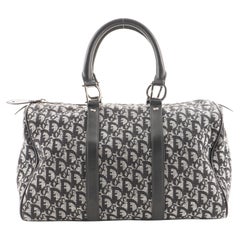 Christian Dior Vintage Trotter Boston Bag Diorissimo Canvas Medium