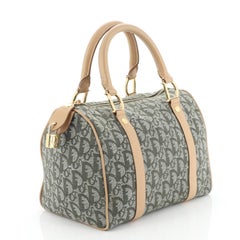 Christian Dior Vintage Trotter Boston Bag Diorissimo Canvas Small