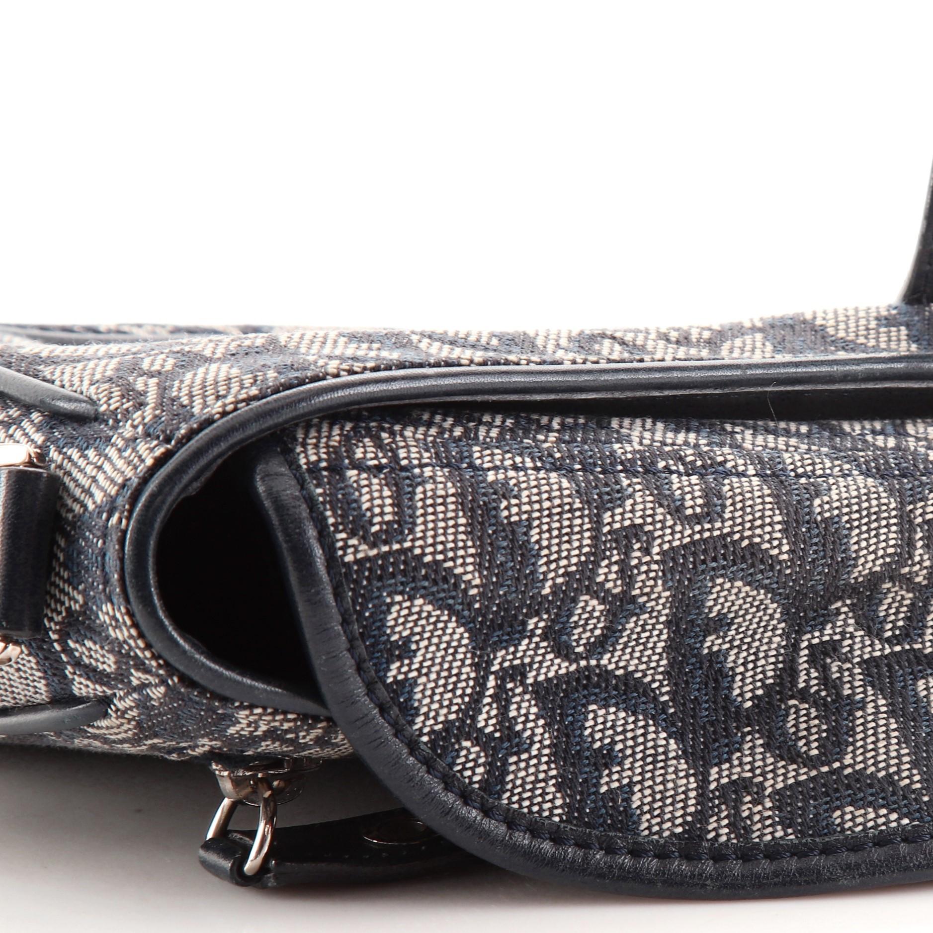 Women's or Men's Christian Dior Vintage Trotter Charm Shoulder Bag Diorissimo Canvas Medium