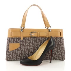 Christian Dior Vintage Trotter Horizontal Tote Diorissimo Canvas Large