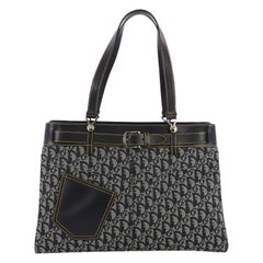 Christian Dior Vintage Trotter Horizontal Tote Diorissimo Canvas XL