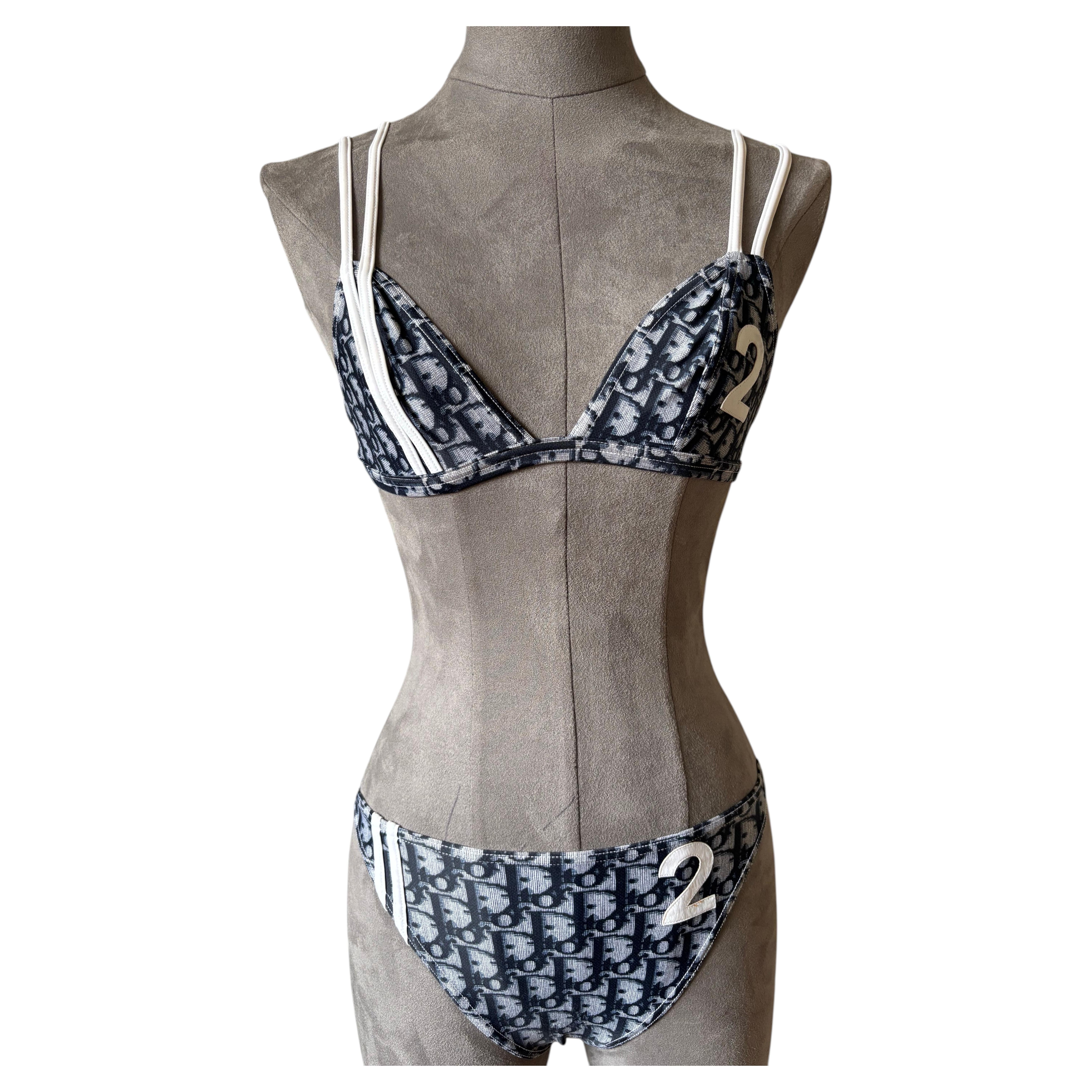Christian Dior Vintage Trotter Monogram Bikini, France, circa 2000s For Sale