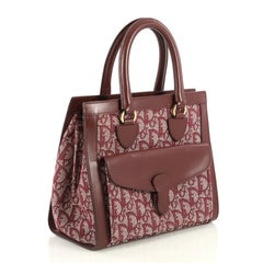 Christian Dior Vintage Trotter Pocket Tote Diorissimo Canvas Small