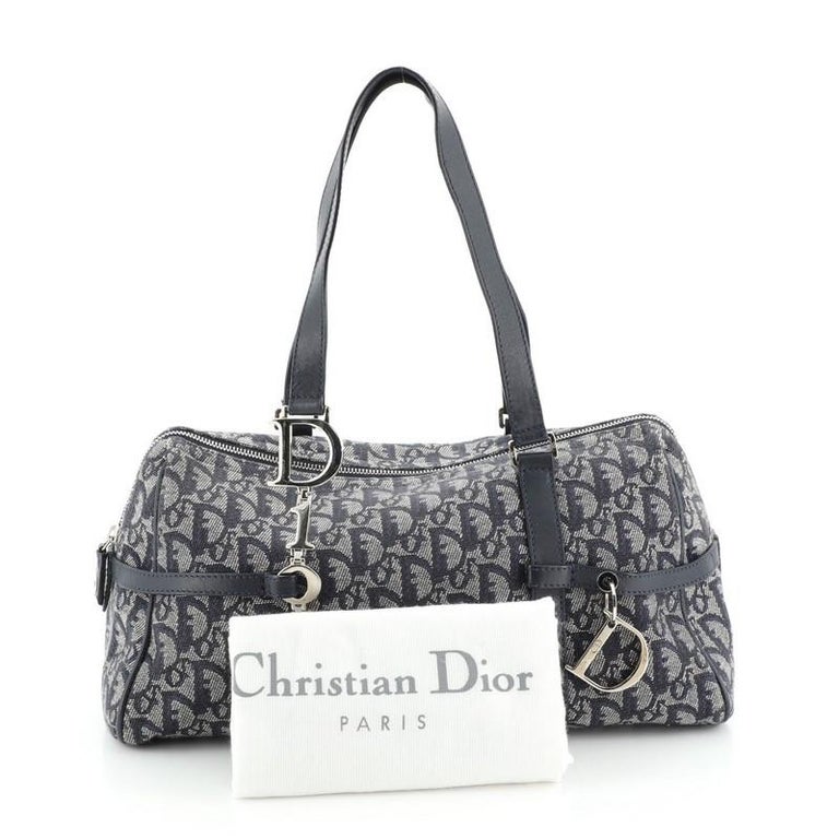 Christian Dior Vintage Trotter Shoulder Bag Diorissimo Canvas
