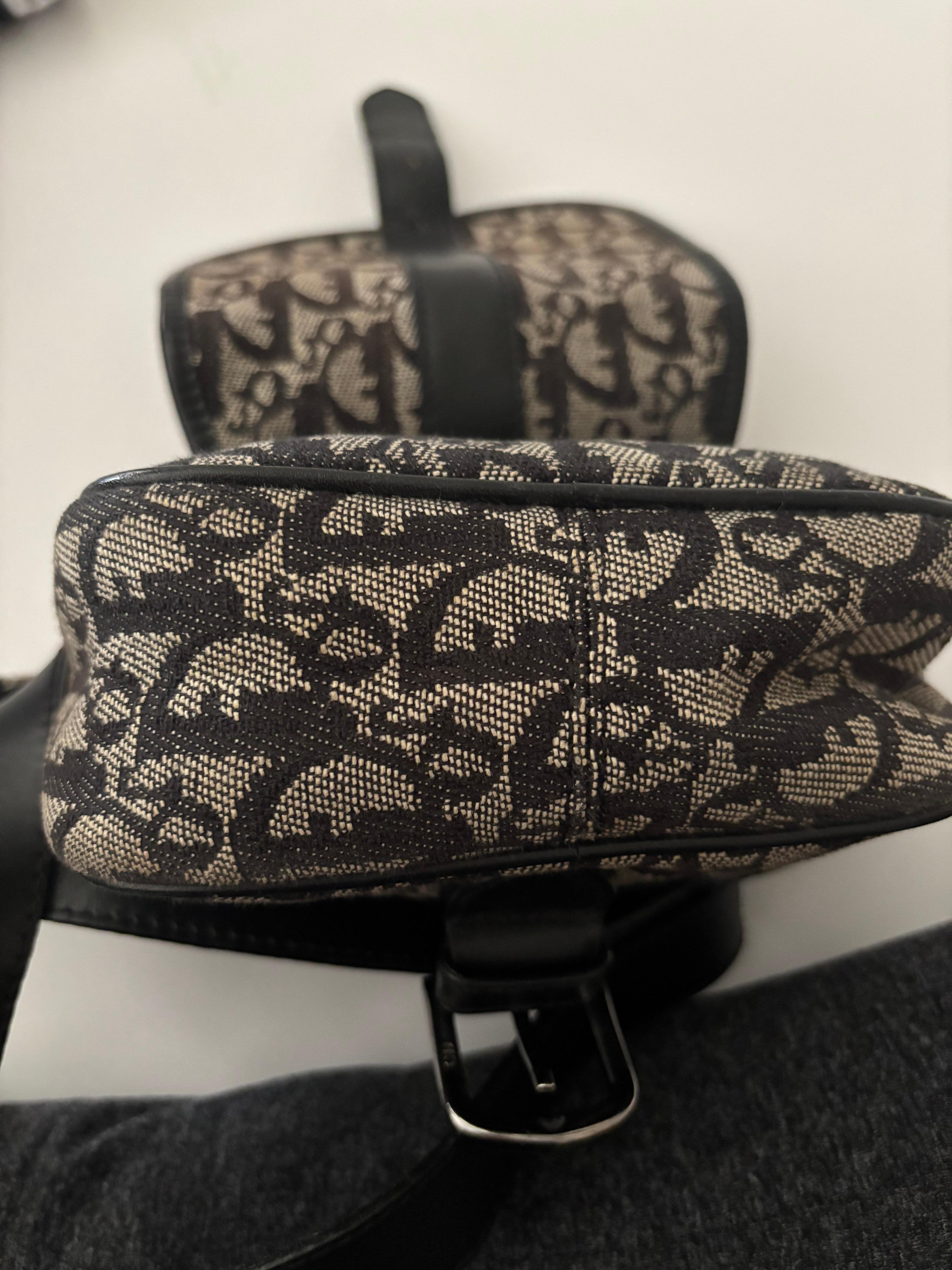 Christian Dior Bolso Vintage Trotter 05RU0043 - Negro y Beige en venta 8