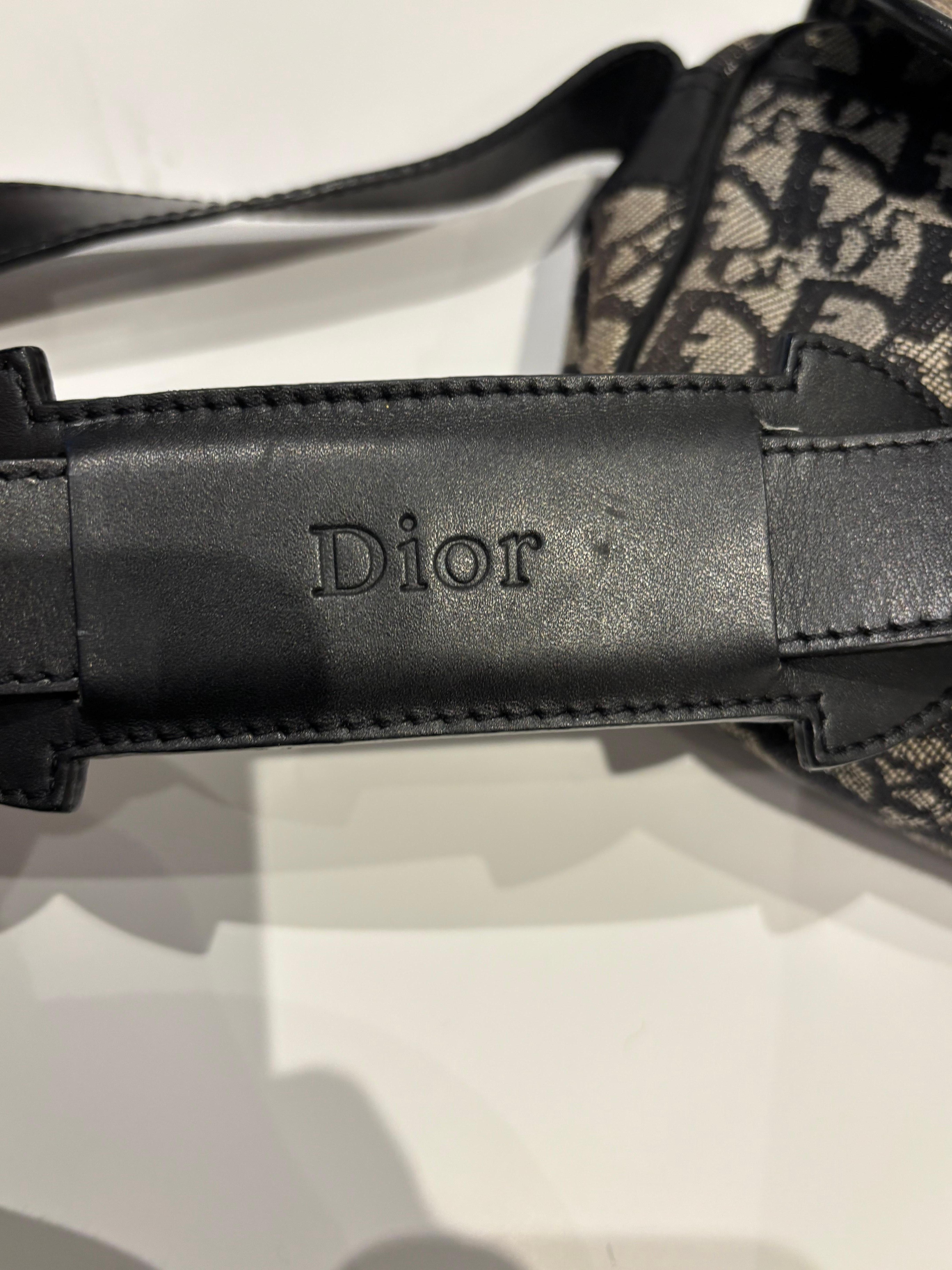 Christian Dior Bolso Vintage Trotter 05RU0043 - Negro y Beige en venta 3