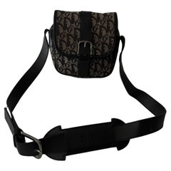 Christian Dior Vintage Trotter Shoulder/Crossbody Bag 05RU0043 - Black and Beige