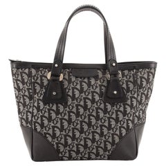 Christian Dior Vintage Trotter Zip Tote Diorissimo Canvas Small