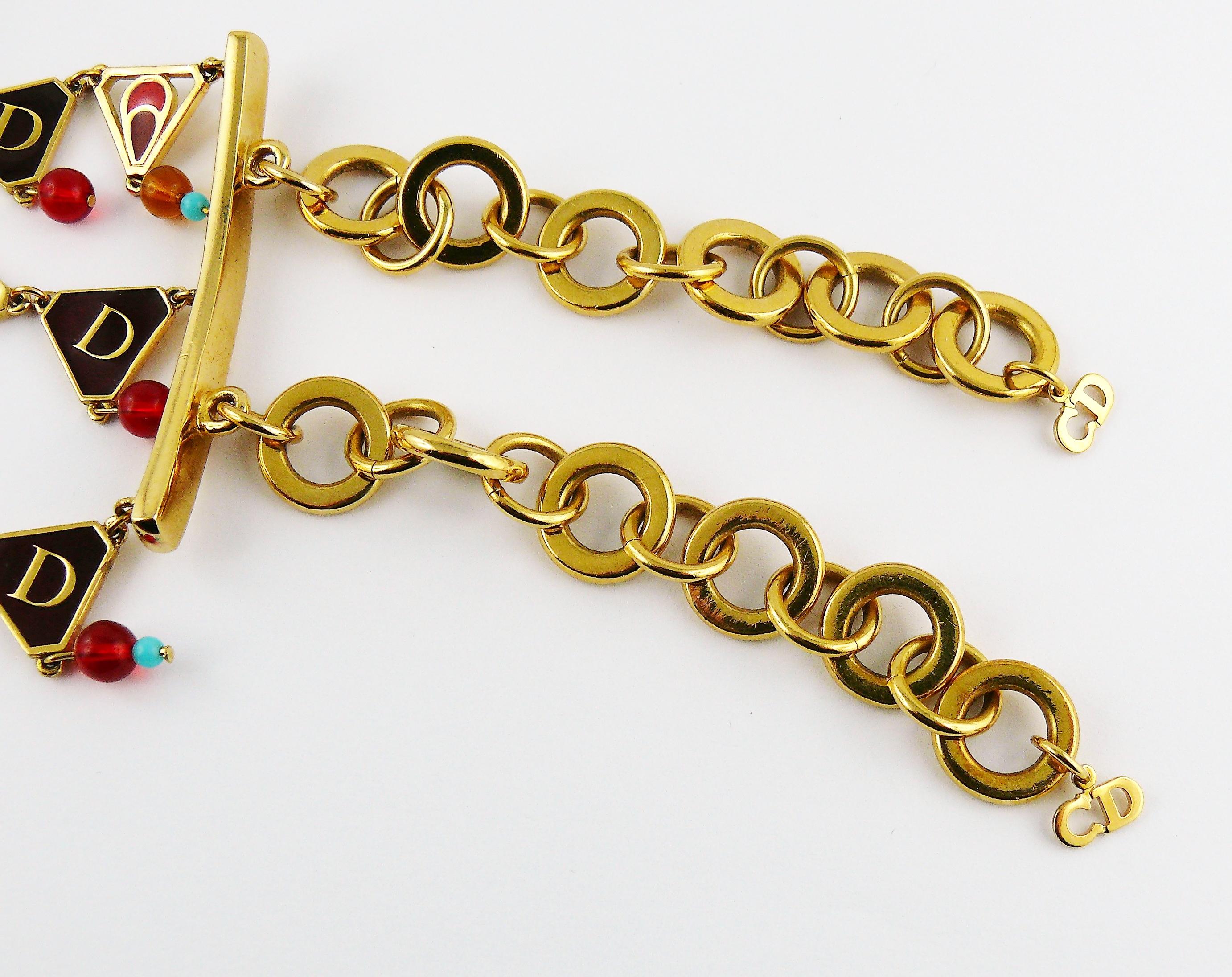 Christian Dior Vintage Tutti Frutti Glass Choker Necklace 5