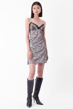 Christian Dior Vintage White & Black Lace Dress