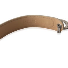 Christian Dior Vintage White Leather CD Charm Waist Belt