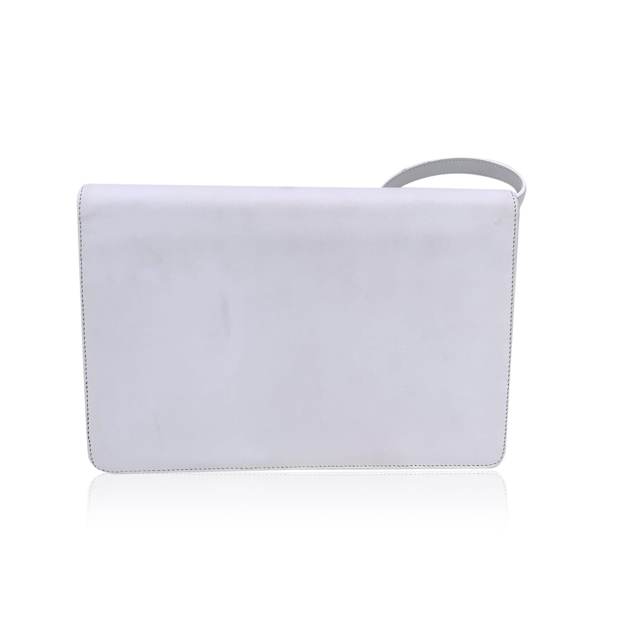 Christian Dior Vintage Bolso Convertible de Piel Blanco en Excelente estado para la venta en Rome, Rome