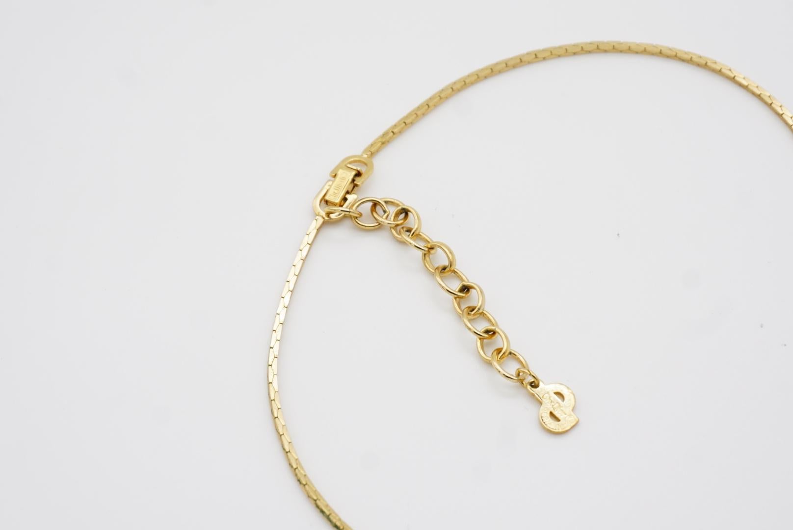 Christian Dior Vintage White Pearl Flower Snowflake Crystal Sunburst Gold 2 Set For Sale 11