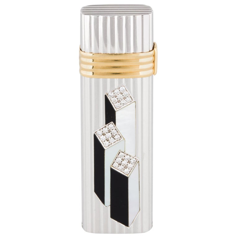Christian Dior Vintage White Yellow Gold Diamond Men's Cigarette Cigar  Lighter For Sale at 1stDibs | dior lighter, dior lighter case