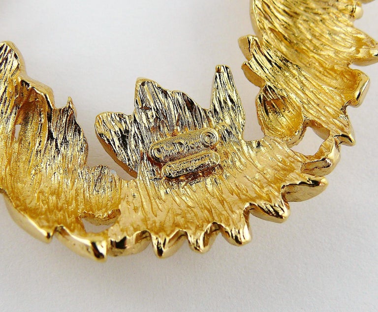Christian Dior Vintage Wreath of Flowers Brooch For Sale at 1stDibs