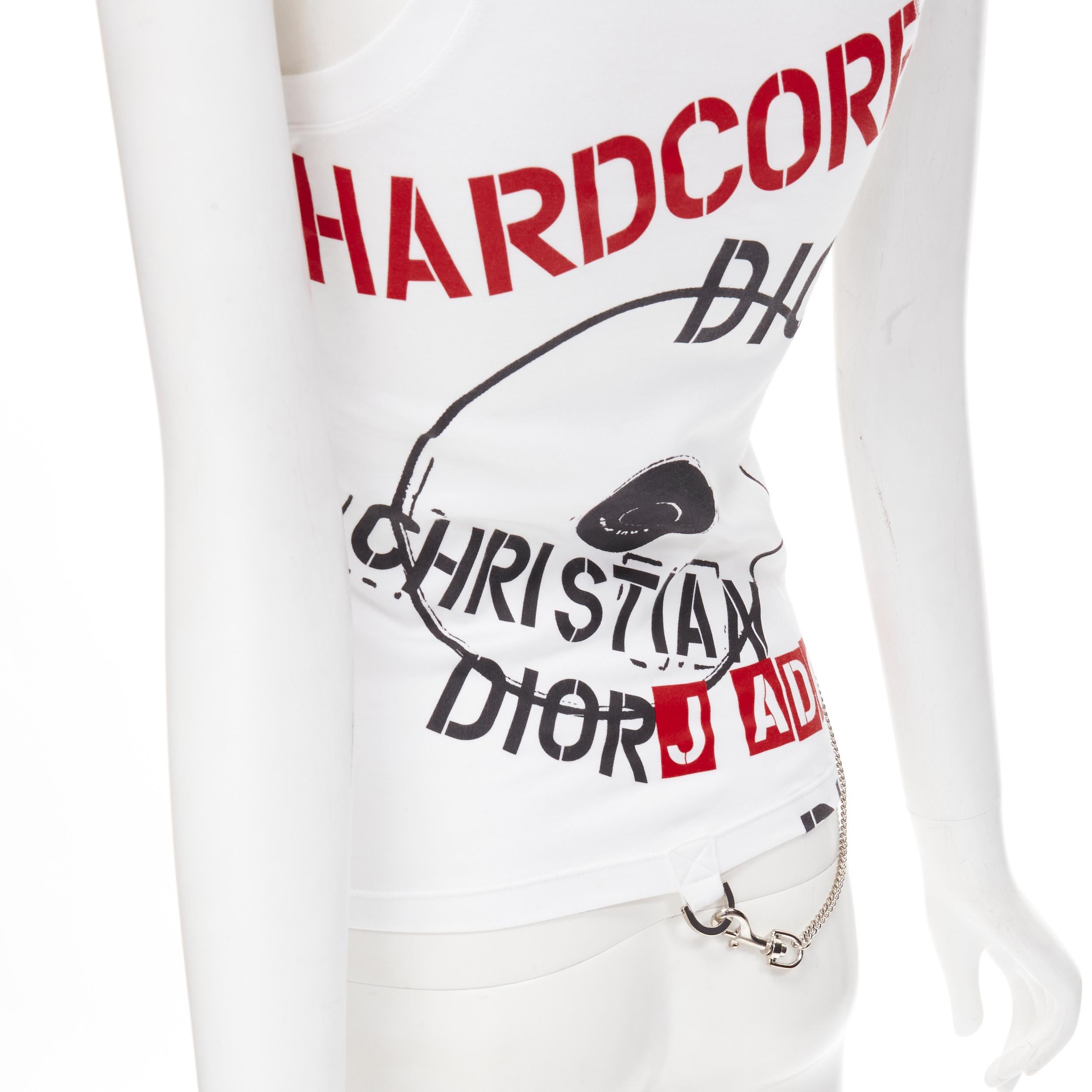 CHRISTIAN DIOR Vintage Y2K Hardare Dior Poison punk pierced chain tank top XS 3