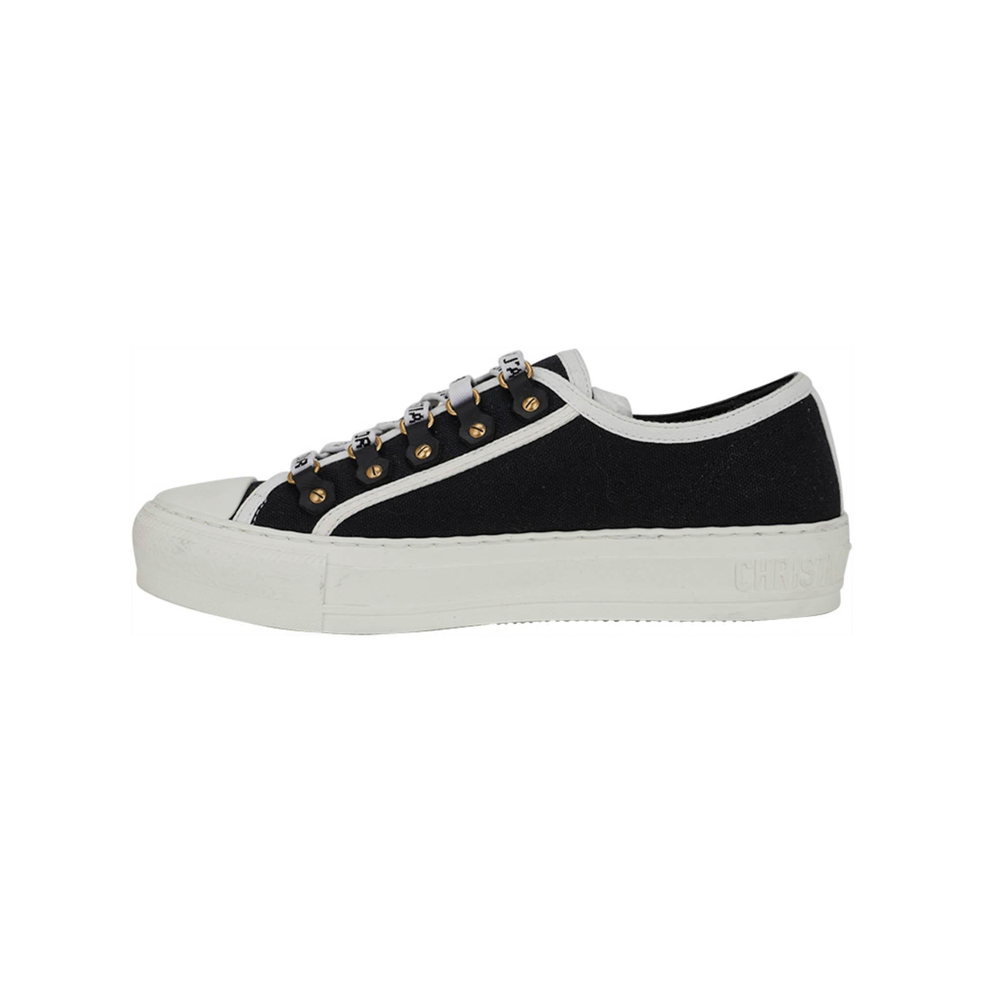 Christian Dior Walk’n Dior Black Low Top Sneaker 37 For Sale 1