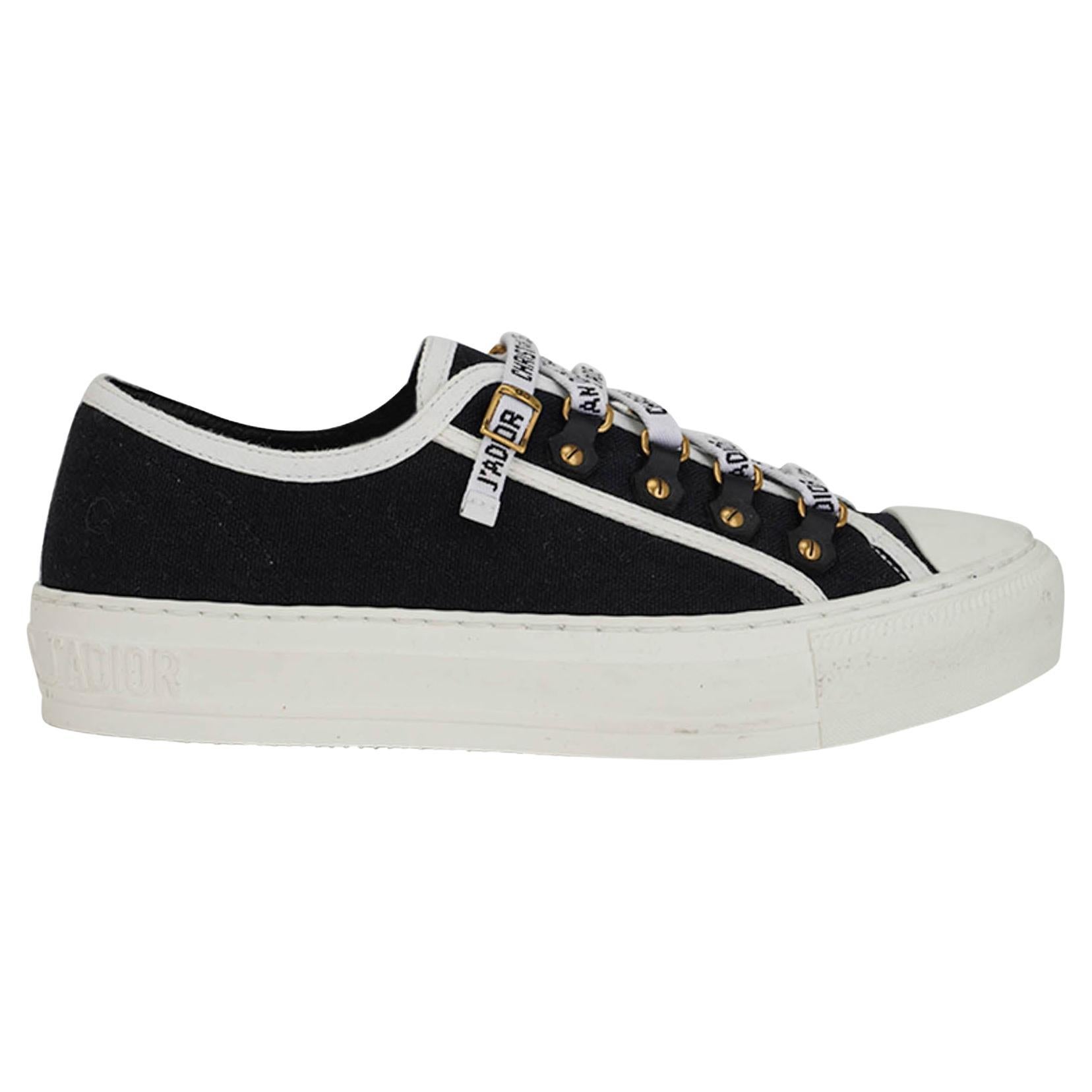 Christian Dior Walk’n Dior Black Low Top Sneaker 37 For Sale