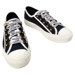 Christian Dior Walk'n'Dior Black Canvas Low-Top Sneakers