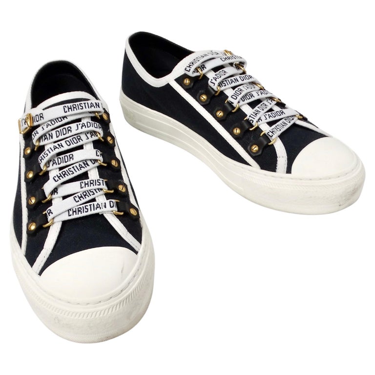 Christian Dior Walk'n'Dior Zapatillas bajas de lona negras en