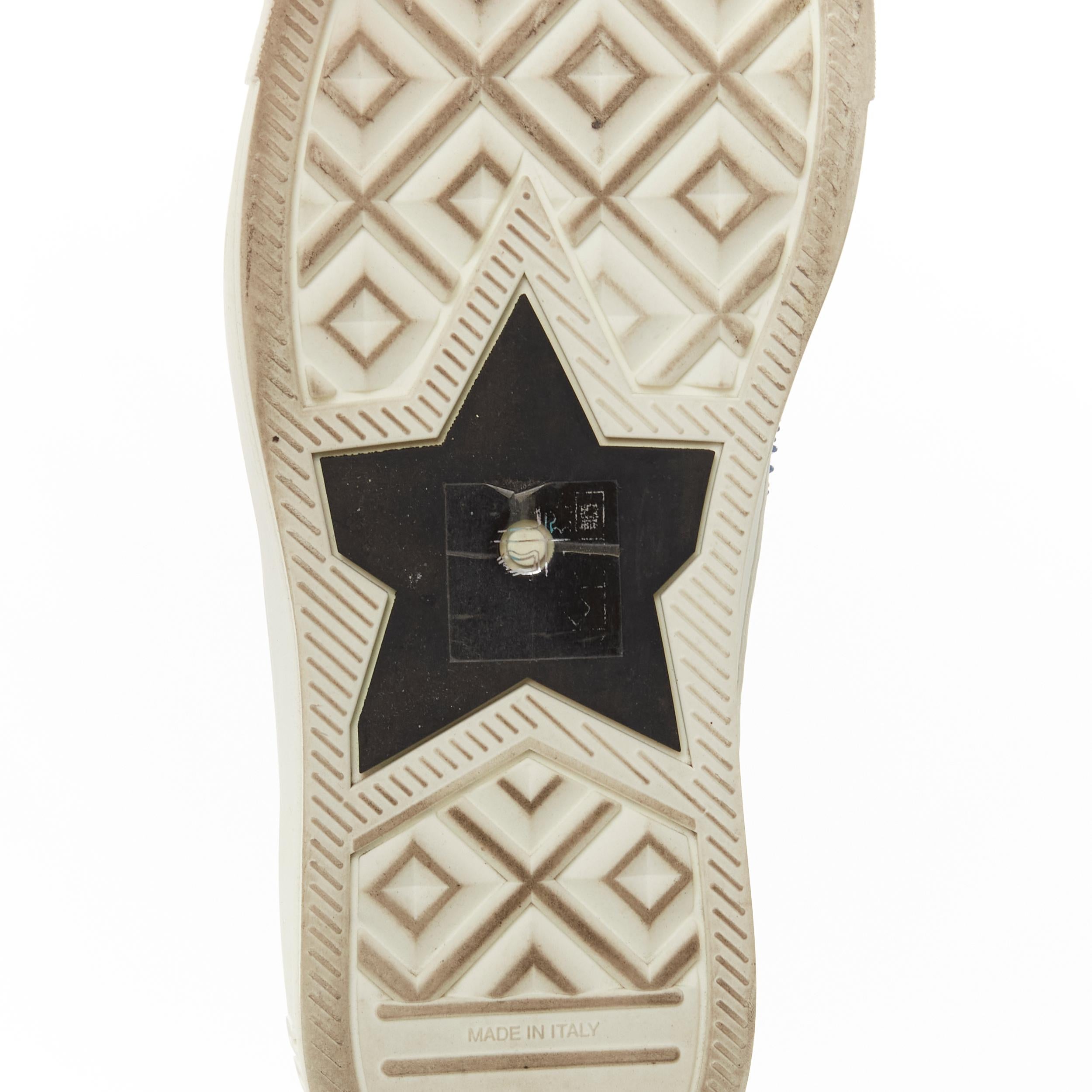 CHRISTIAN DIOR Walk'N'Dior ethnic heart bead embroidery logo lace sneaker EU36 4