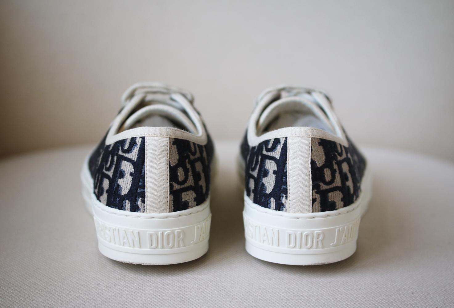 walk'n'dior sneaker gray dior oblique embroidered cotton