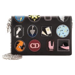 Christian Dior Wallet on Chain Patch Embellished Leather
