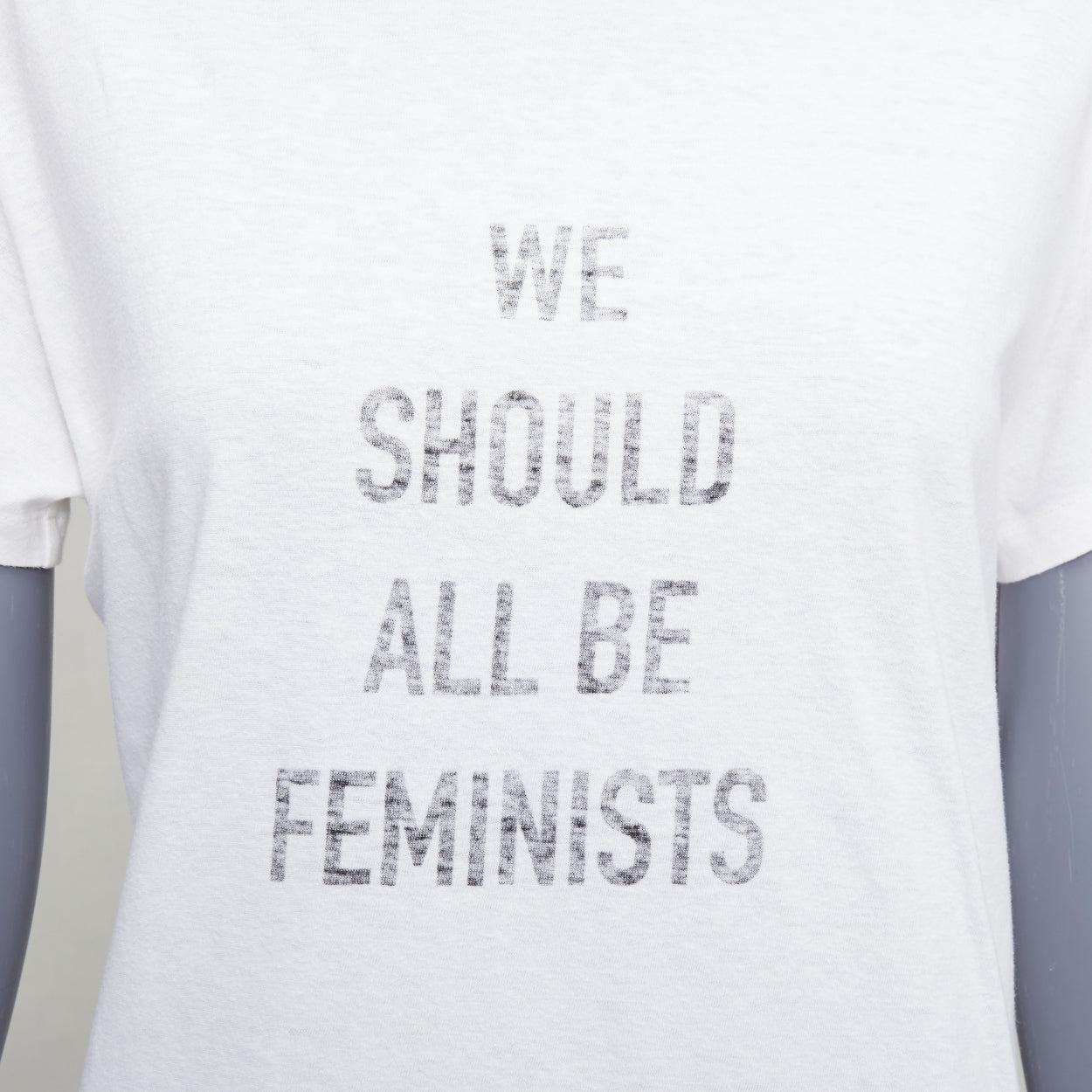 CHRISTIAN DIOR We Should All Be Feminists camiseta blanca estampada S Rihanna en venta 2