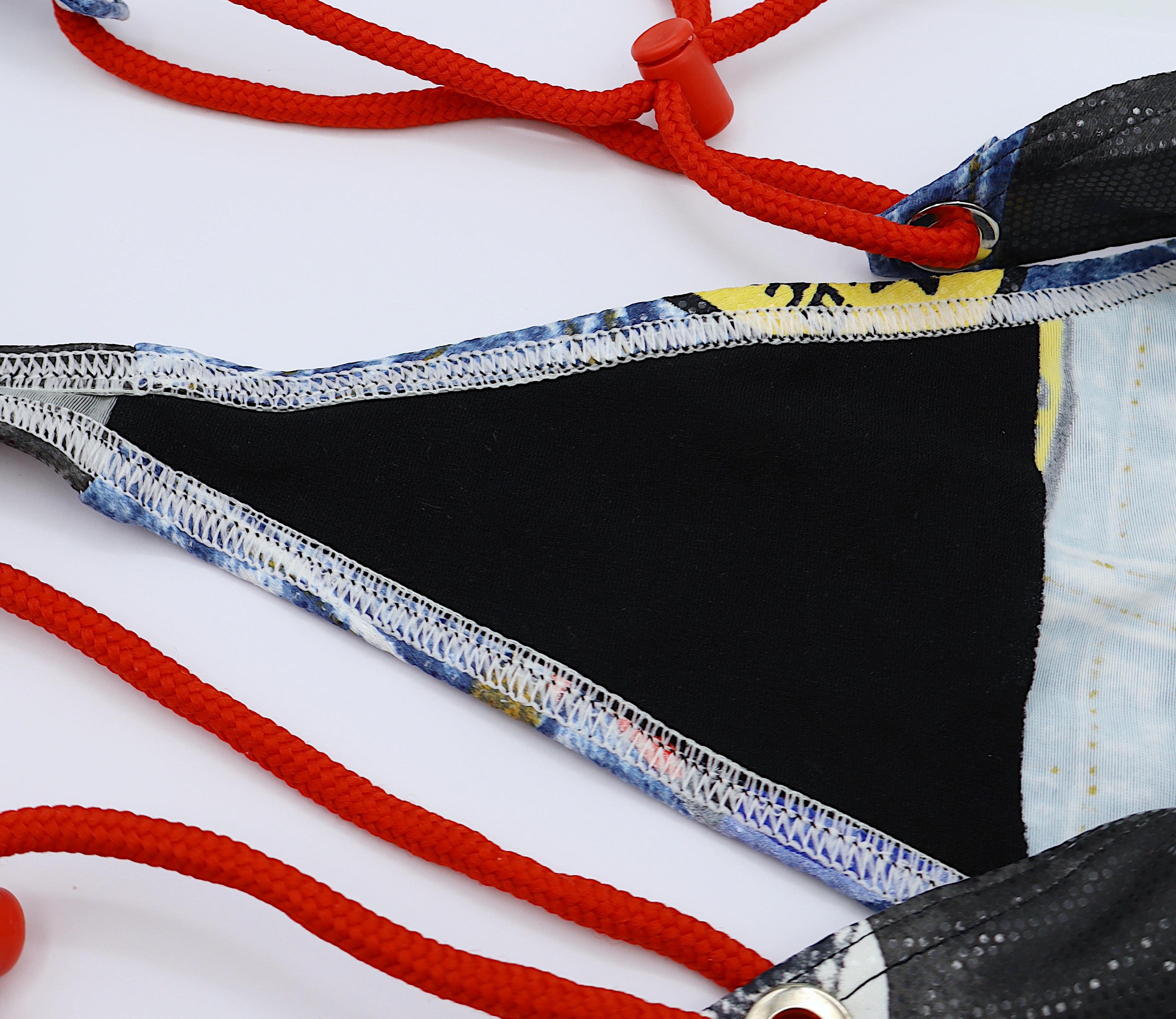 CHRISTIAN DIOR maillot de bain deux pièces en jean imprimé trompe-l'œil en vente 2