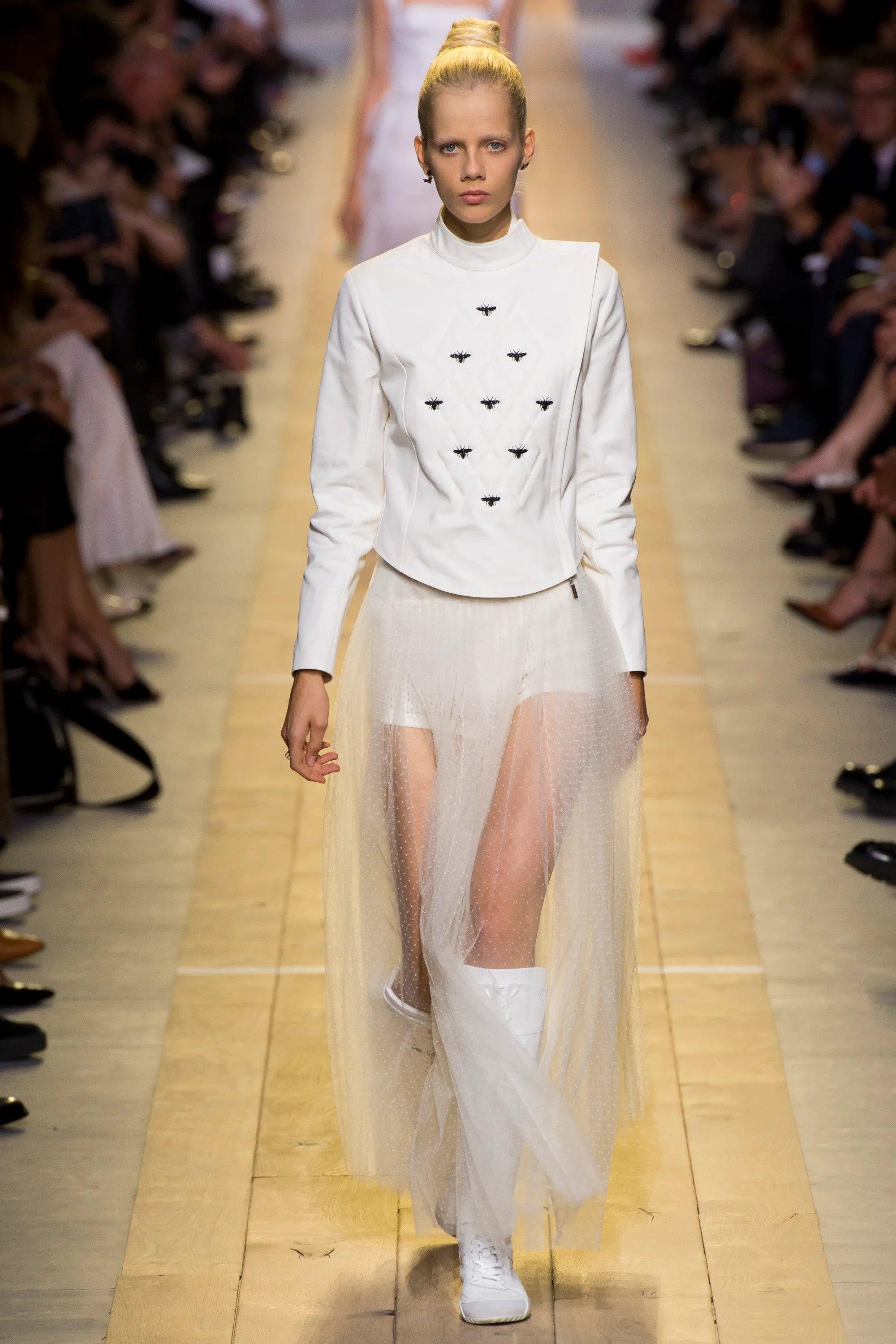 dior white skirt