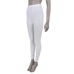 CHRISTIAN DIOR white 2022 OBLIQUE JACQUARD KNIT Leggings Pants M
