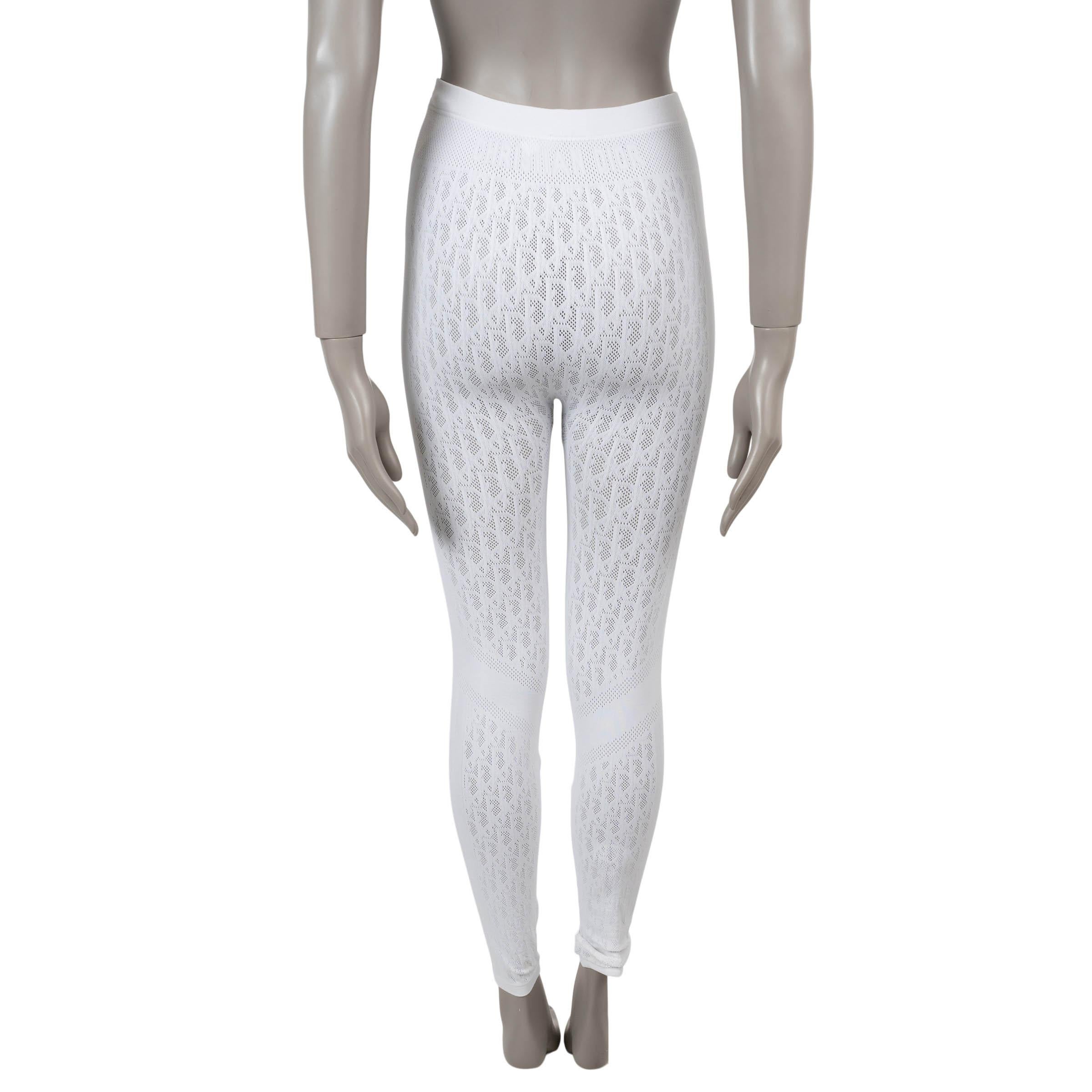 Gris CHRISTIAN DIOR White 2022 OBLIQUE JACQUARD KNIT Leggings Pantalon M. en vente