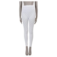CHRISTIAN DIOR white 2022 OBLIQUE JACQUARD KNIT Leggings Pants M
