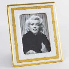 Christian Dior White and Gilded Ceramic Picture Frame, circa 1980