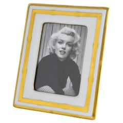 Christian Dior White and Gilded Ceramic Picture Frame, circa 1980
