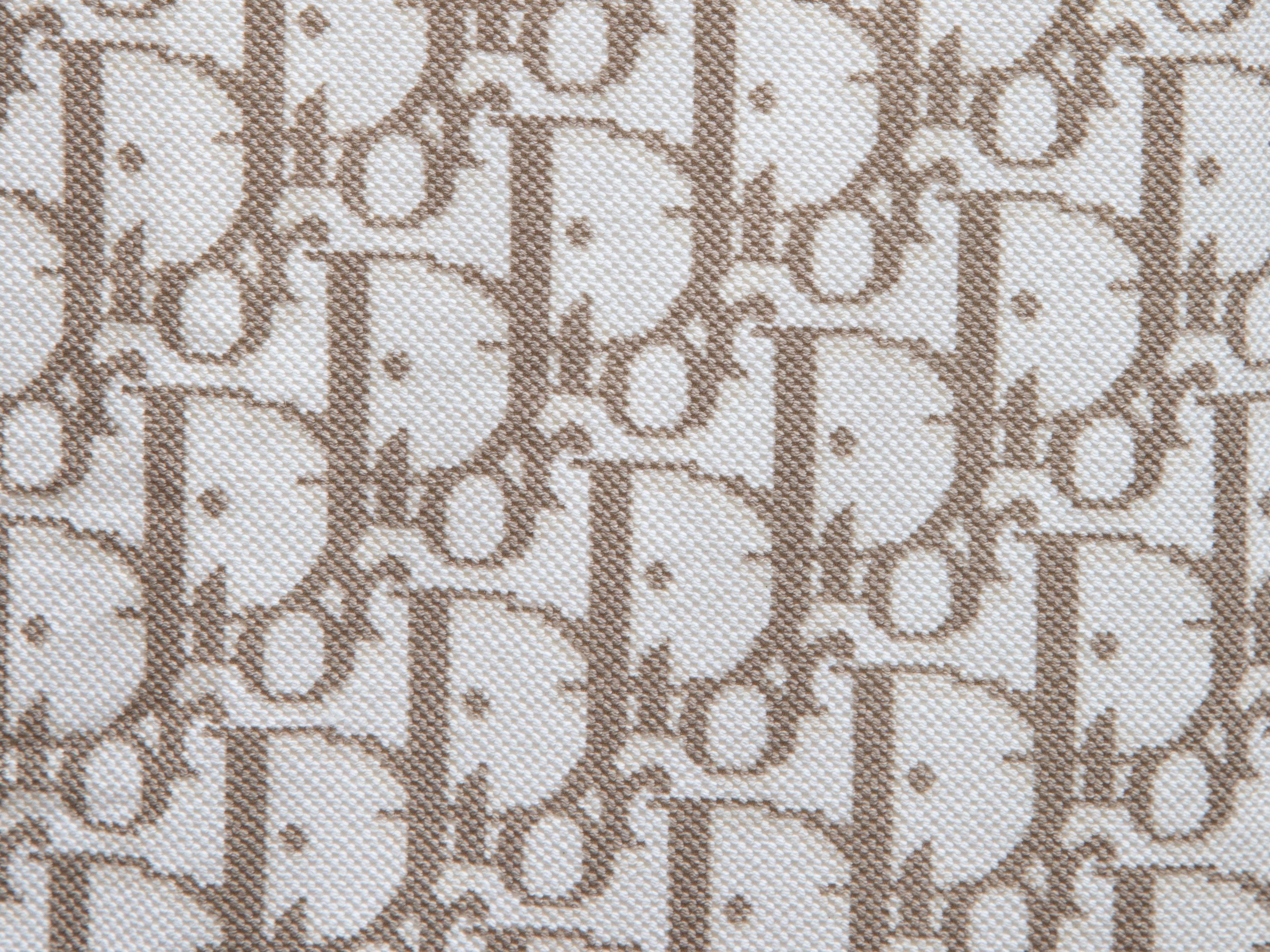 Christian Dior White and Beige Oblique Print Mini Dress For Sale at ...