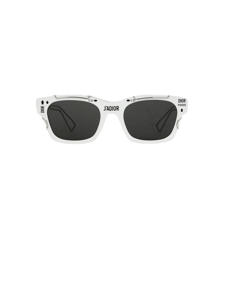 Christian Dior White And Black Acetate J Adior 55mm Sunglasses For Sale At 1stdibs J Adior Sunglasses Dior J Adior Sunglasses Dior White Sunglasses