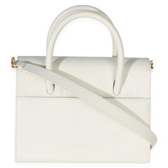 Christian Dior White Calfskin Small St. Honore Tote