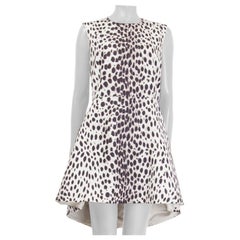 CHRISTIAN DIOR Weißes CheETAH HIGH LOW Kleid aus Baumwolle 2014 CHEETAH 44 XL