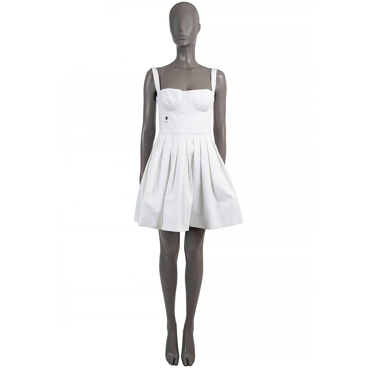 CHRISTIAN DIOR mini robe blanche plissée, 2017, 40 M en vente 1
