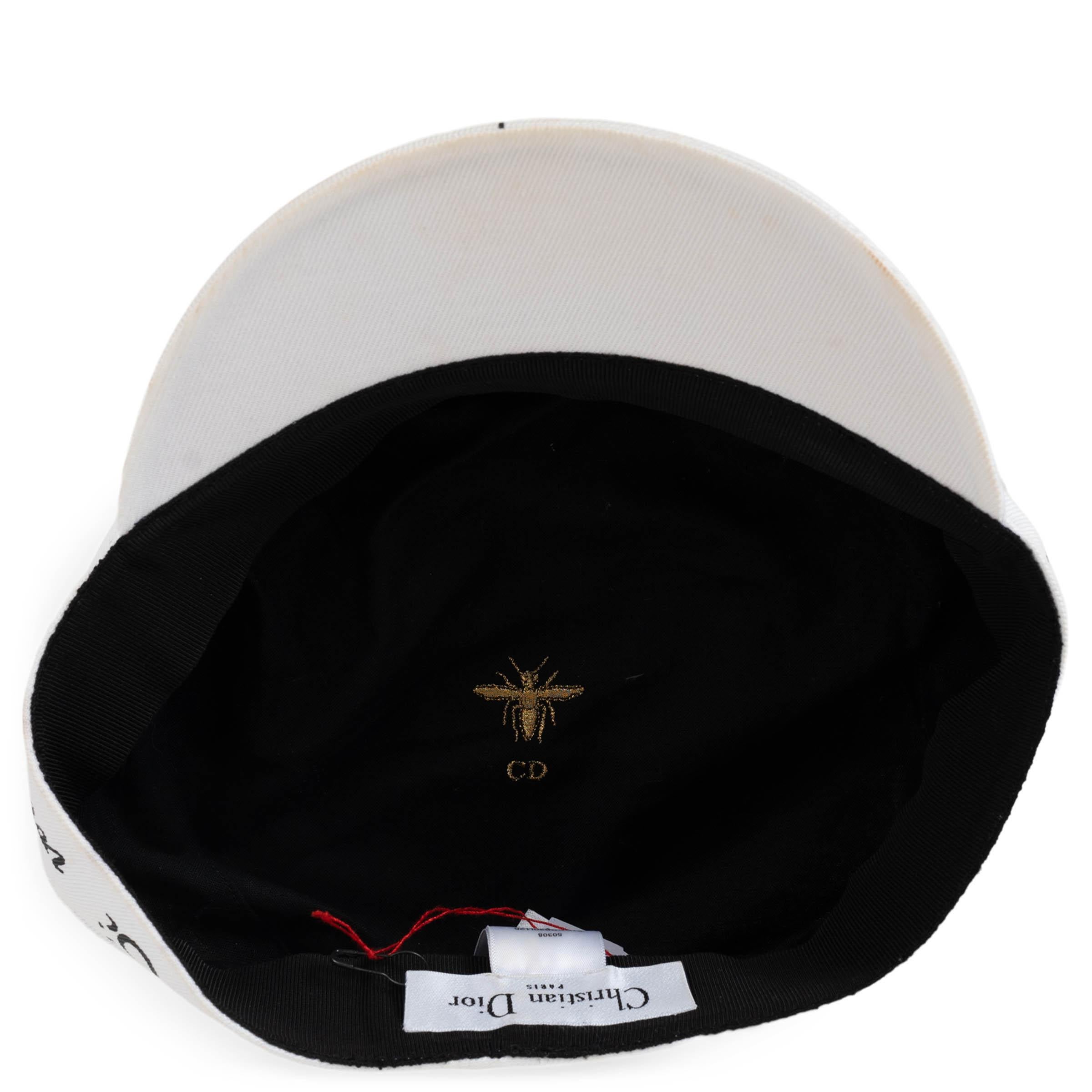 Christian Dior cotone bianco 2018 DAYDREAM WORDS CAP 57 in vendita 1