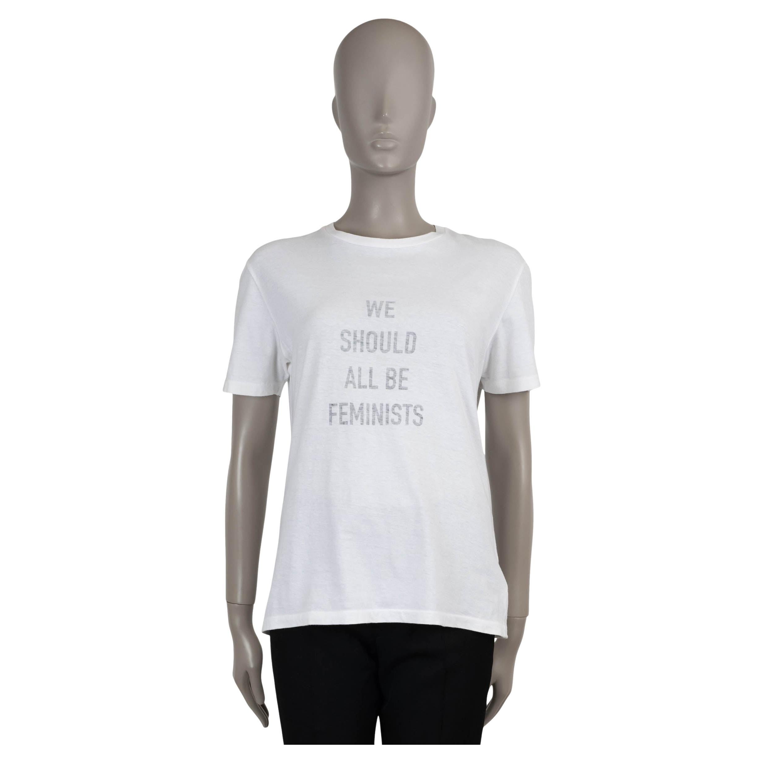 Christian Dior in cotone bianco 2022 WE SHOULD ALL BE FEMINISTS T-Shirt S. White