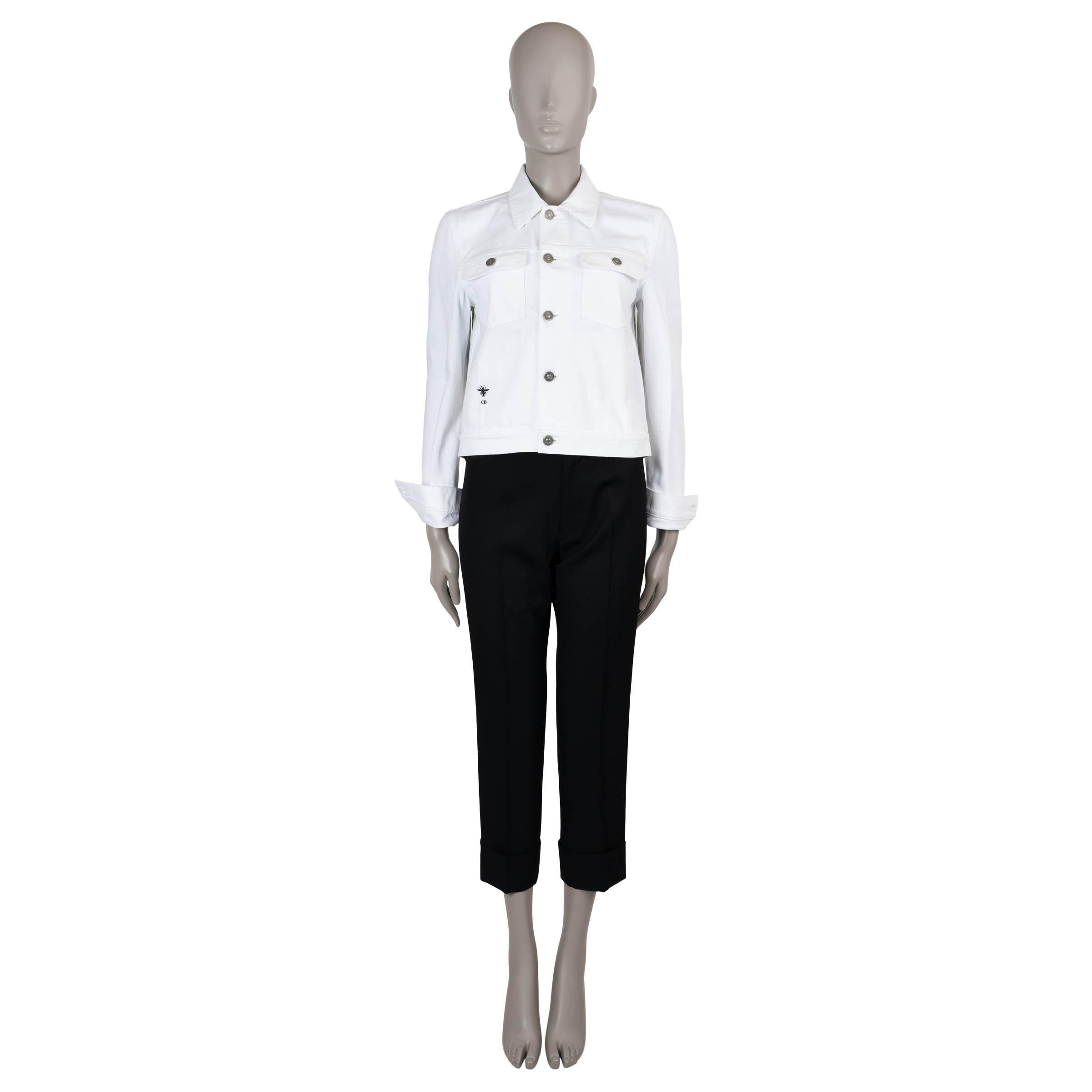 CHRISTIAN DIOR Veste en coton blanc brodée ETOILE 2023 38 S Pour femmes en vente