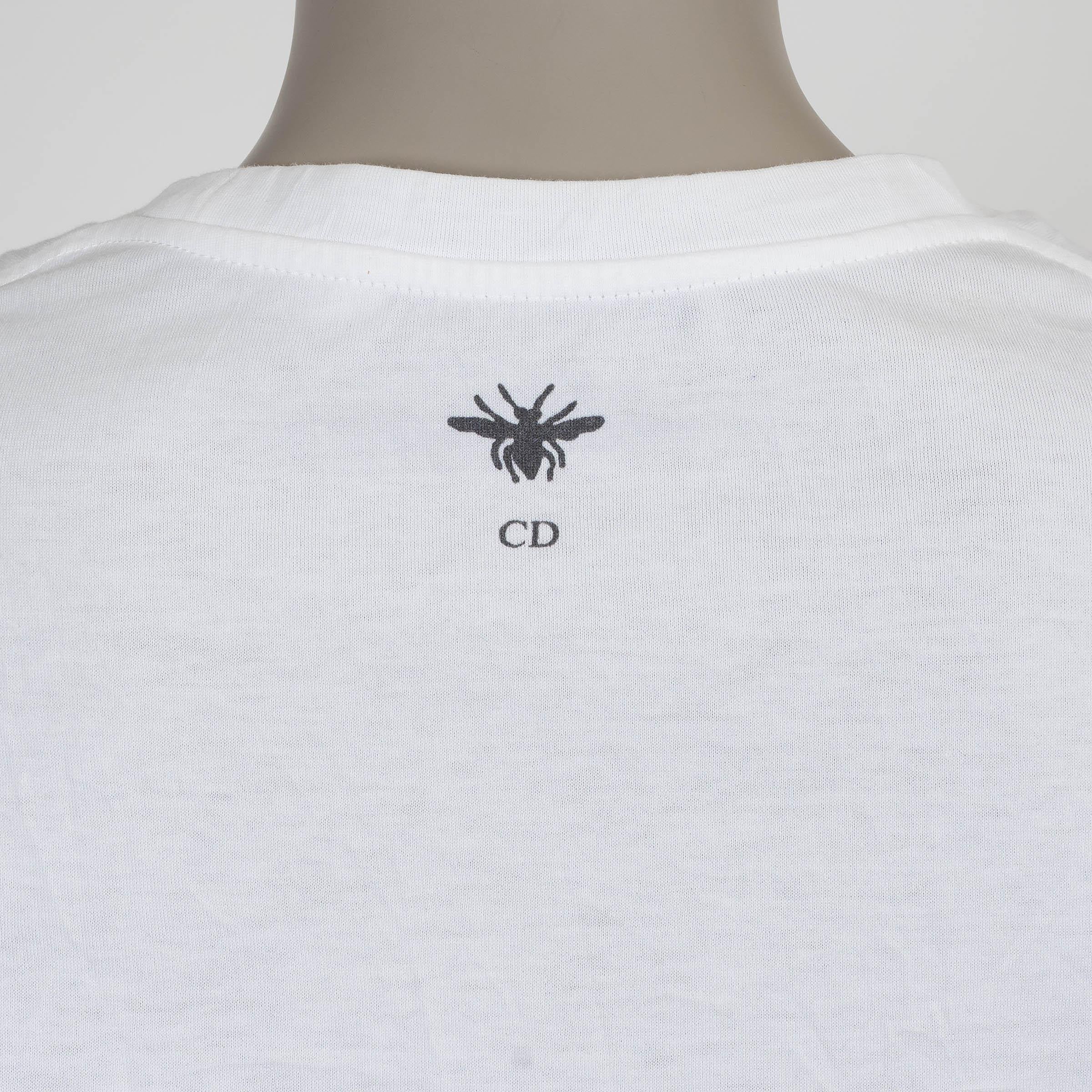 CHRISTIAN DIOR Weißes Baumwollhemd 2023 NON, JE NE REGRETTE RIEN T-Shirt Shirt M im Angebot 2