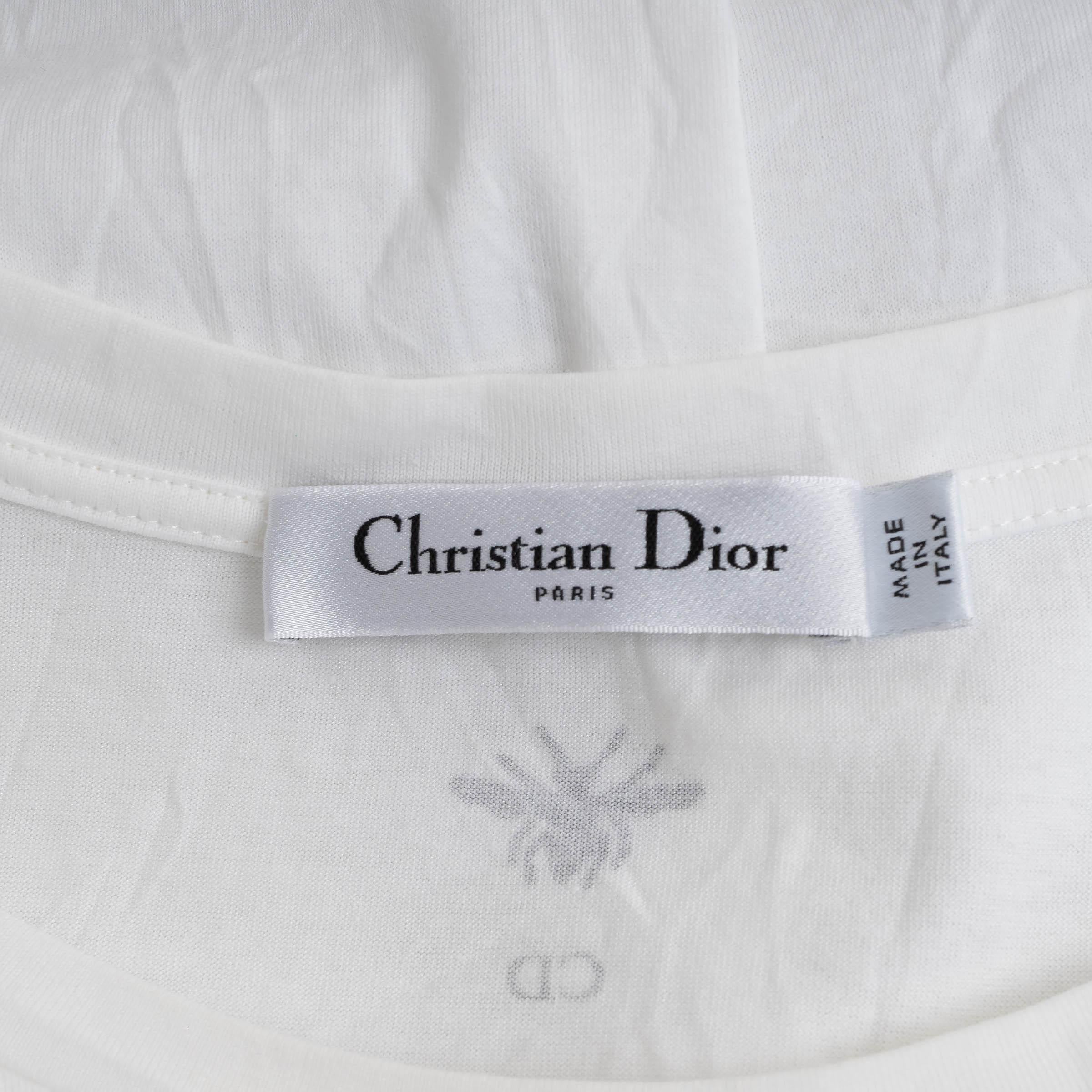 CHRISTIAN DIOR Weißes Baumwollhemd 2023 NON, JE NE REGRETTE RIEN T-Shirt Shirt M im Angebot 3