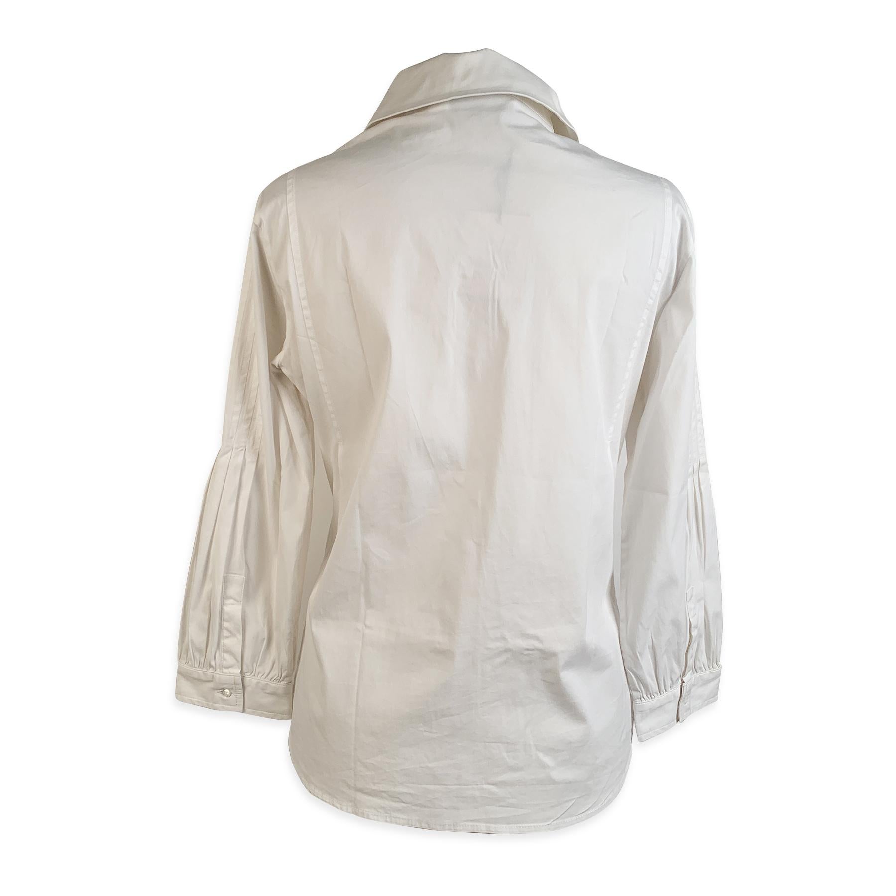 Christian Dior White Cotton Blend Button Down Shirt Size 44 2