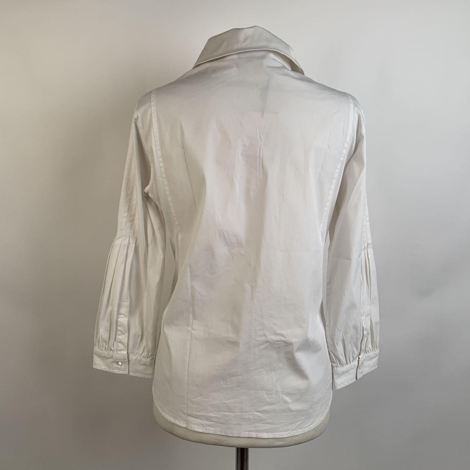 Christian Dior White Cotton Blend Button Down Shirt Size 44 3