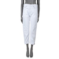 CHRISTIAN DIOR vaquero blanco de algodón BOYFRIEND Pantalones vaqueros 34 XS