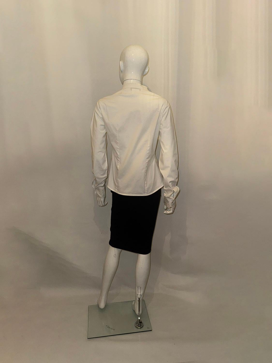 Christian Dior Weißes Baumwollhemd im Zustand „Gut“ im Angebot in London, GB